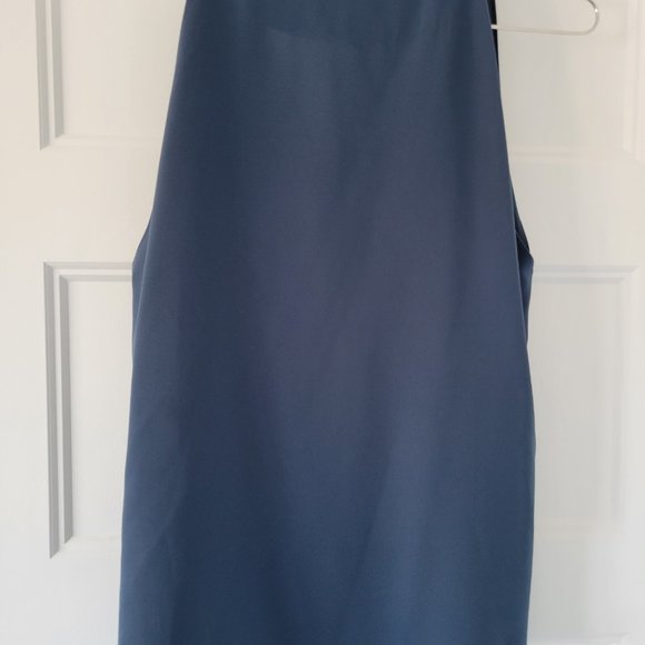 Navy Sleeveless Blouse - Picture 3 of 3